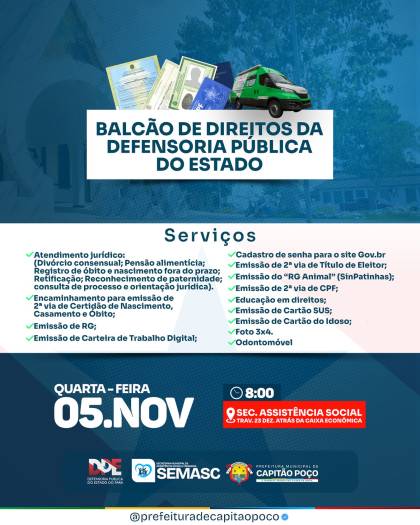 BALCÃO DE DIREITOS EM CAPITÃO POÇO